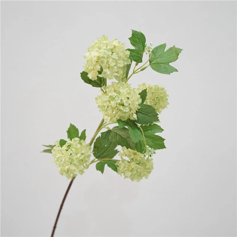 Bulk 31" Hydrangea Long Stems Spray Green Plants Flowers Silk Artificial for Home Office Decoration Table Wholesale