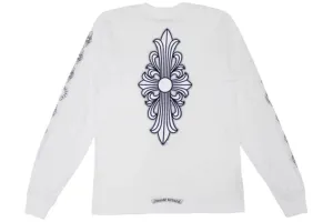 CHROME HEARTS FLORAL CROSS LONG SLEEVE WHITE