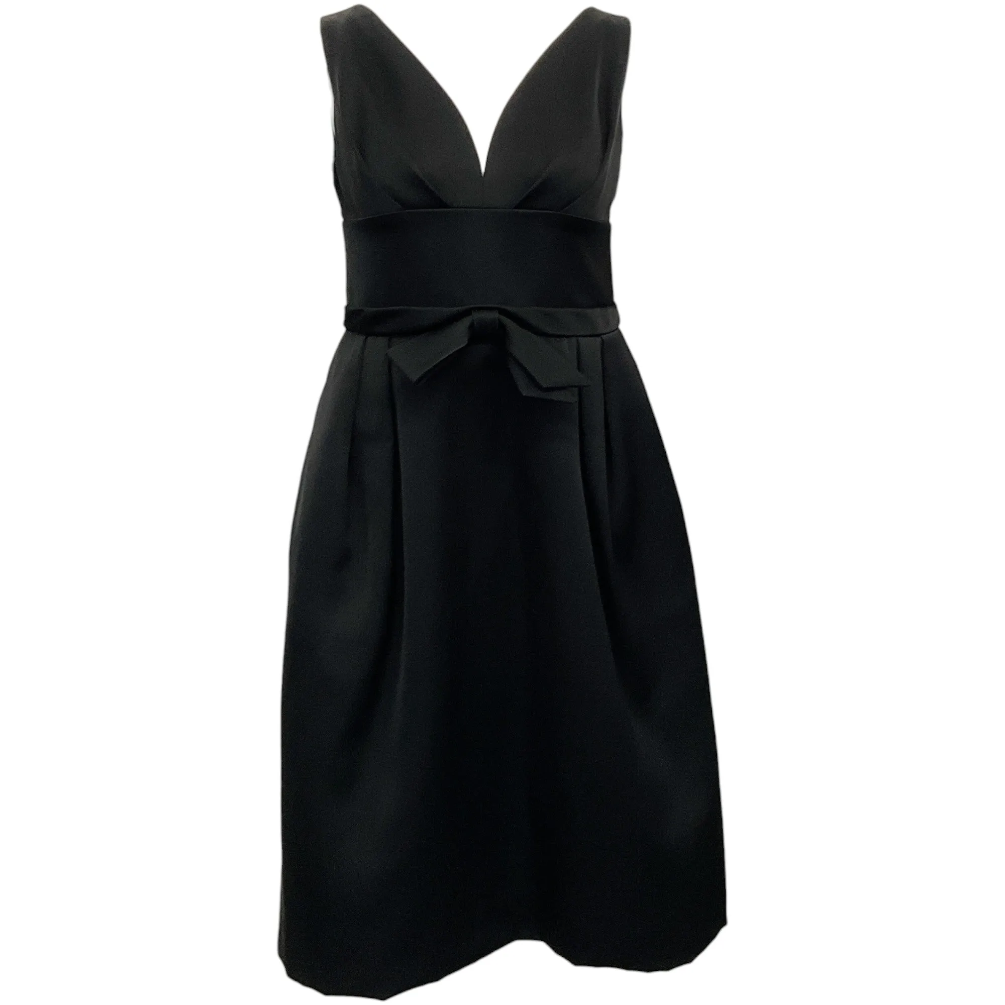 Escada Black Silk Sleeveless Evening Dress with Bow