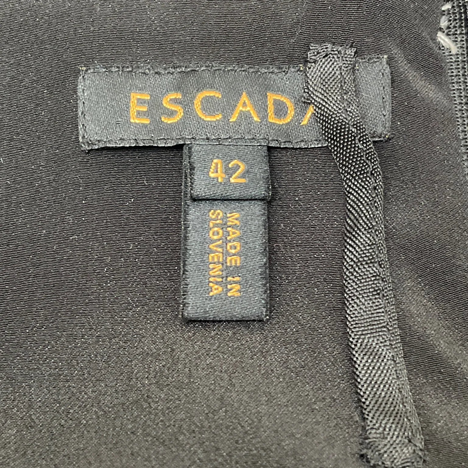 Escada Black Silk Sleeveless Evening Dress with Bow