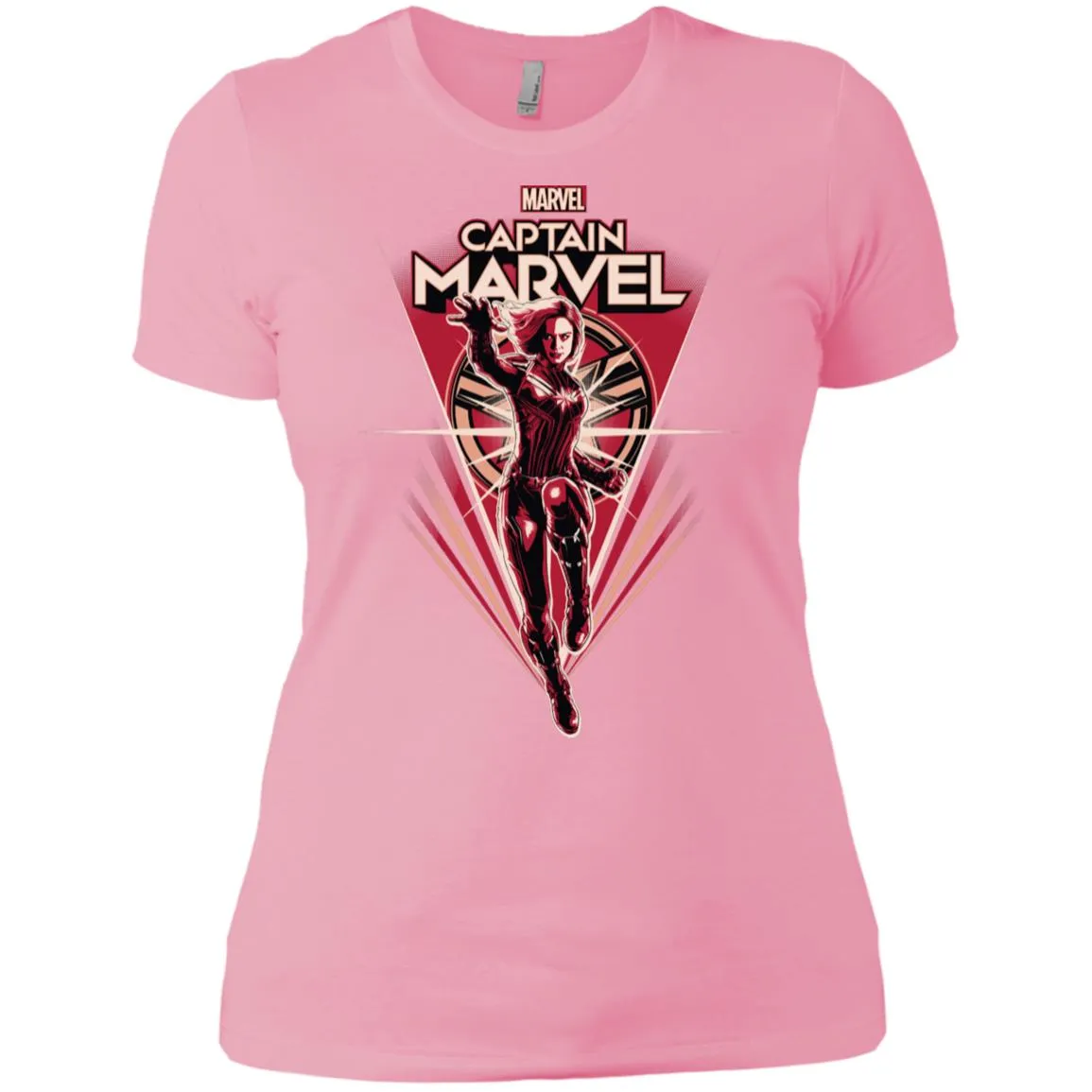 Marvel Captain Marvel Retro Style Flight Women Cotton T-Shirt