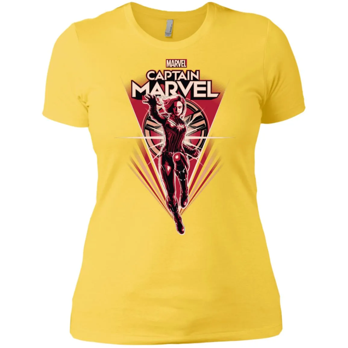 Marvel Captain Marvel Retro Style Flight Women Cotton T-Shirt