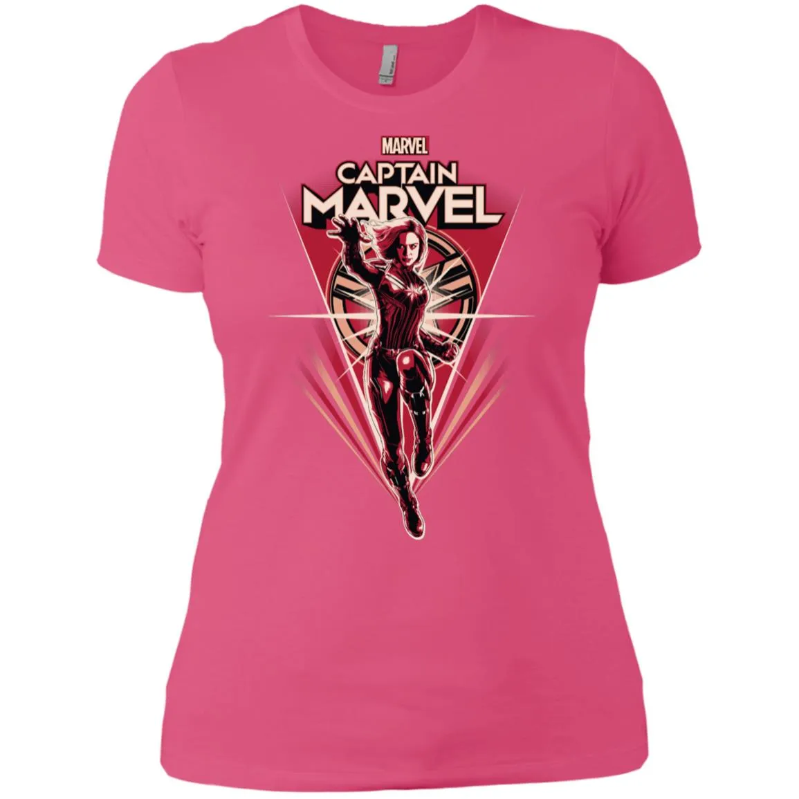 Marvel Captain Marvel Retro Style Flight Women Cotton T-Shirt