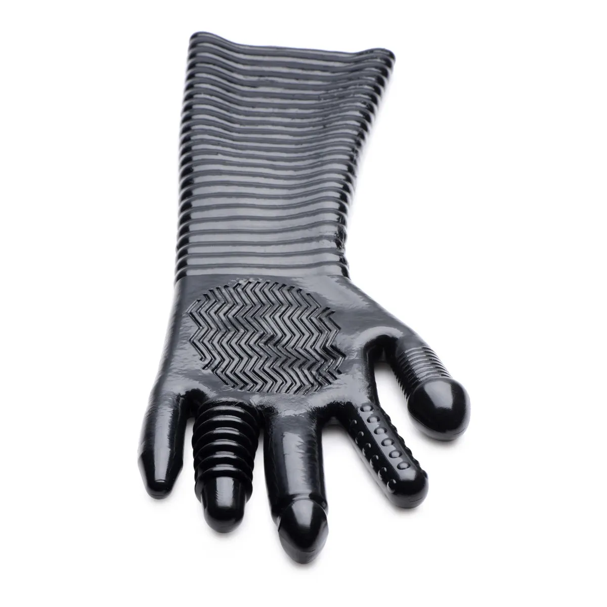 Master Series Pleasure Fister Textured Fisting Glove Black