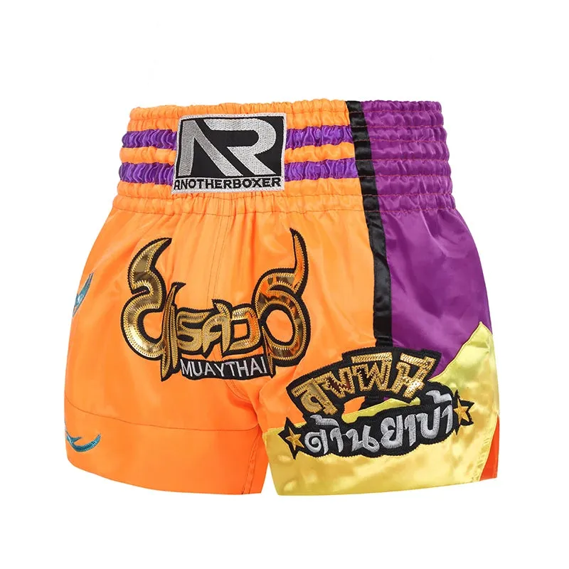 Muay Thai Shorts Embroidery Boxing Shorts Womens Mens Kids Kickboxing Fight Shorts Free Combat Grappling Martial Arts Clothing