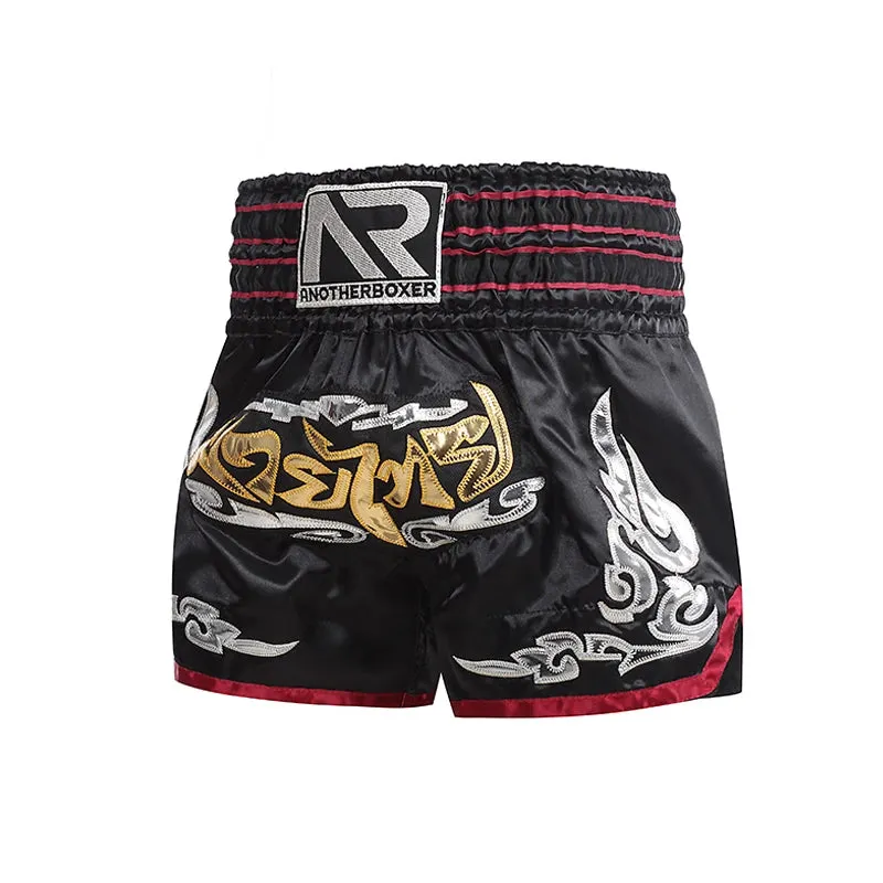 Muay Thai Shorts Embroidery Boxing Shorts Womens Mens Kids Kickboxing Fight Shorts Free Combat Grappling Martial Arts Clothing