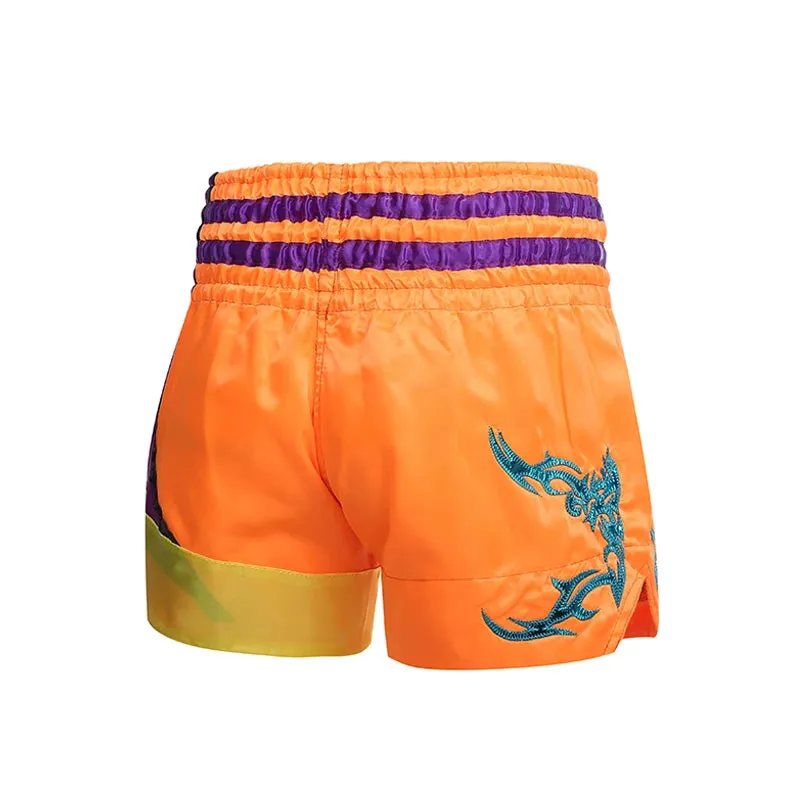 Muay Thai Shorts Embroidery Boxing Shorts Womens Mens Kids Kickboxing Fight Shorts Free Combat Grappling Martial Arts Clothing