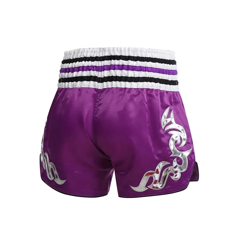 Muay Thai Shorts Embroidery Boxing Shorts Womens Mens Kids Kickboxing Fight Shorts Free Combat Grappling Martial Arts Clothing