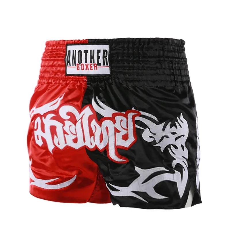 Muay Thai Shorts Embroidery Boxing Shorts Womens Mens Kids Kickboxing Fight Shorts Free Combat Grappling Martial Arts Clothing