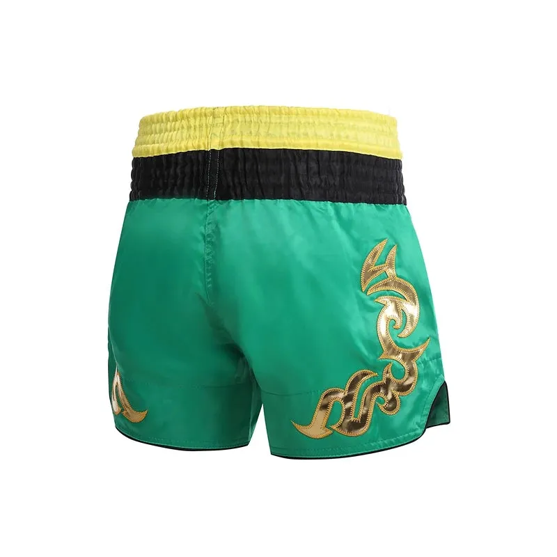 Muay Thai Shorts Embroidery Boxing Shorts Womens Mens Kids Kickboxing Fight Shorts Free Combat Grappling Martial Arts Clothing