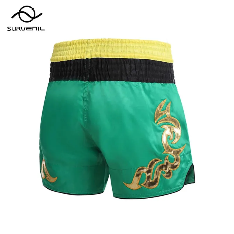 Muay Thai Shorts Embroidery Boxing Shorts Womens Mens Kids Kickboxing Fight Shorts Free Combat Grappling Martial Arts Clothing