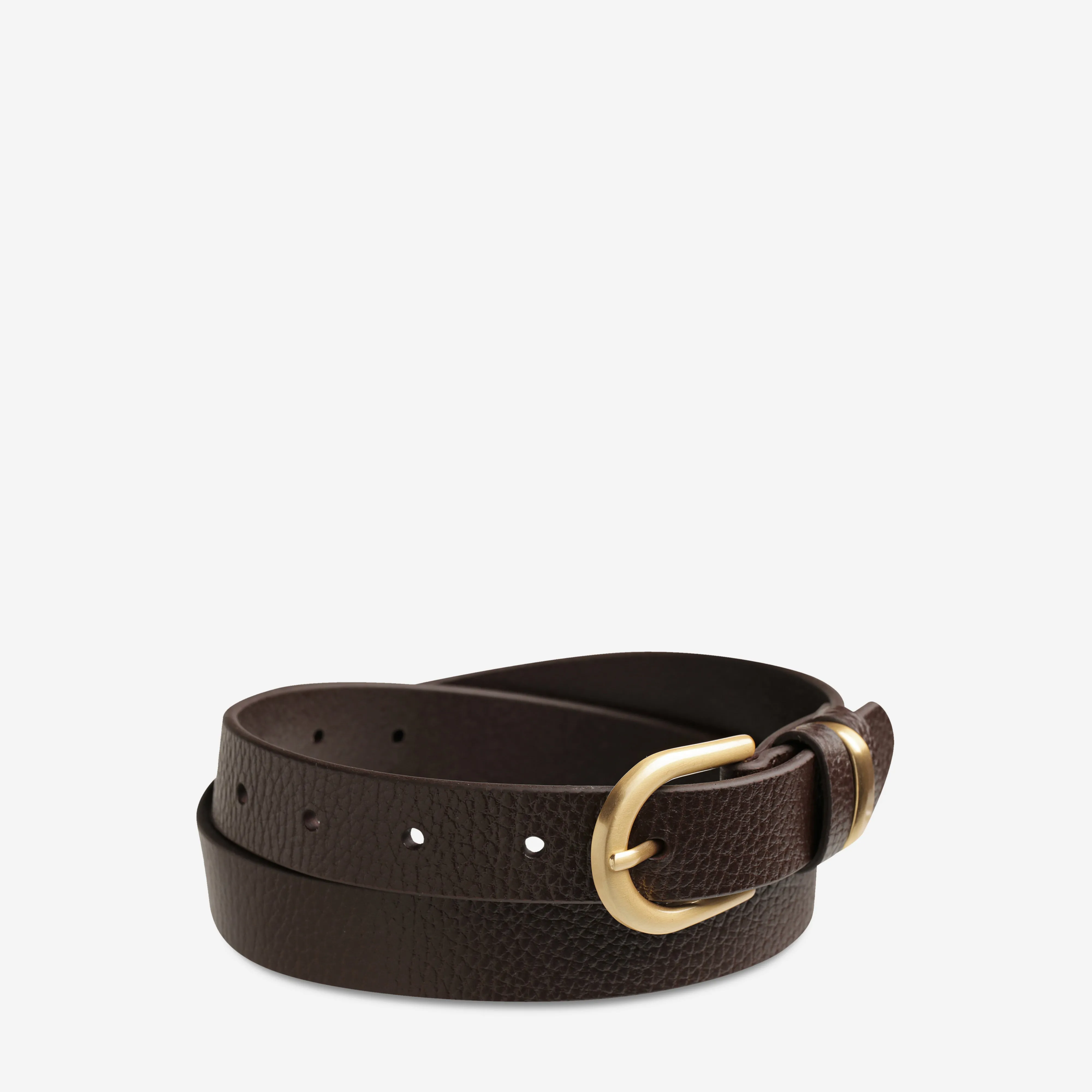Over And Over Belt - Choc/Gold
