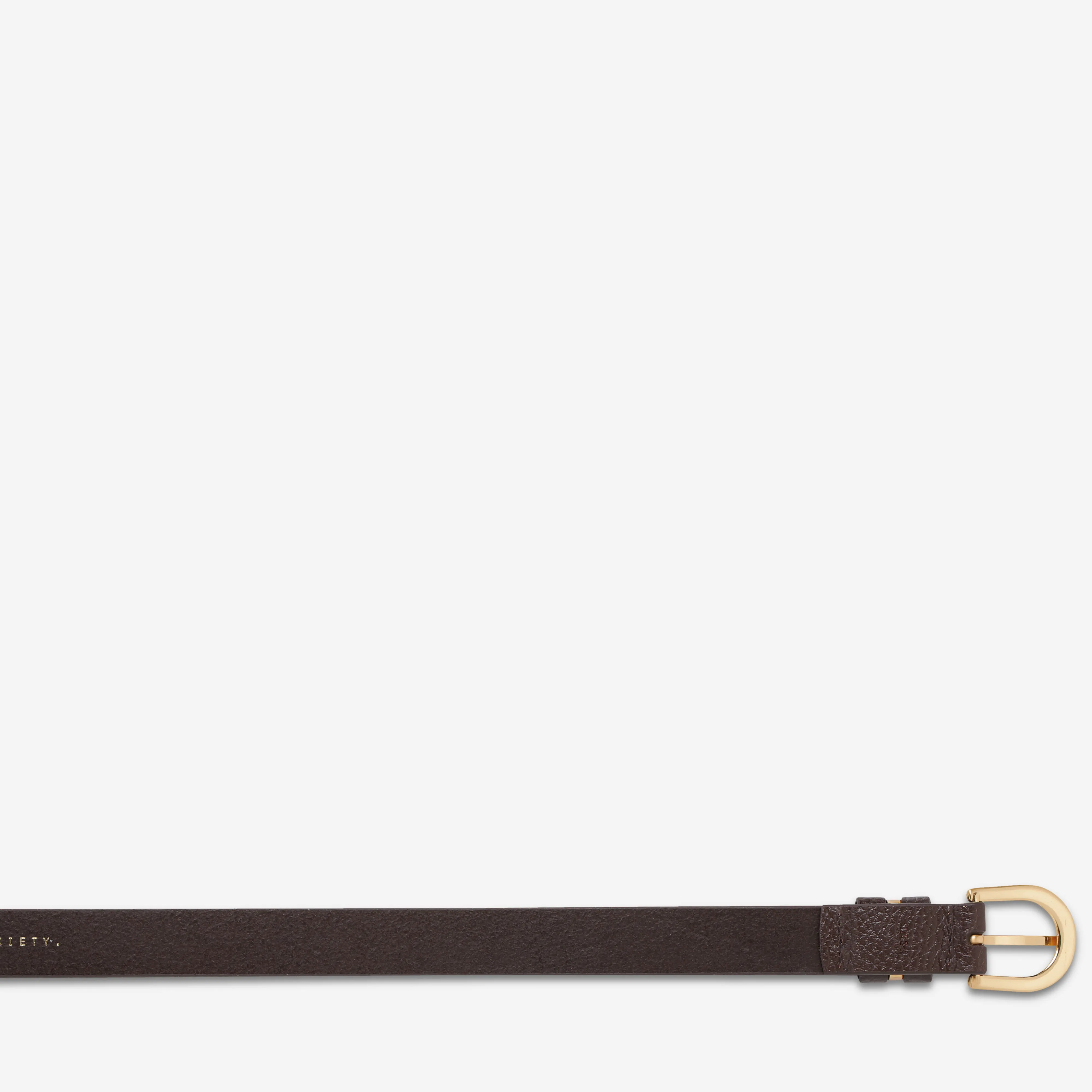 Over And Over Belt - Choc/Gold