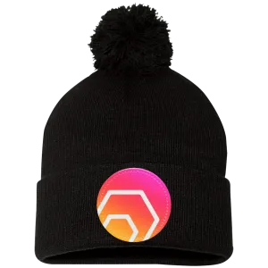 Pom Pom Knit Cap - Patch