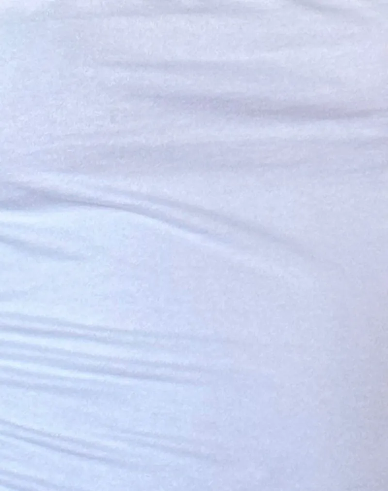 Requa Short Sleeve Square Neck Top in White